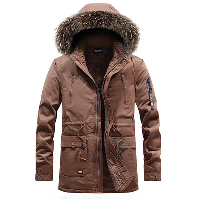 Chaqueta Impermeable Hombre Invierno Corte Slim Acolchada con Capucha Tallas Grandes - Image 7