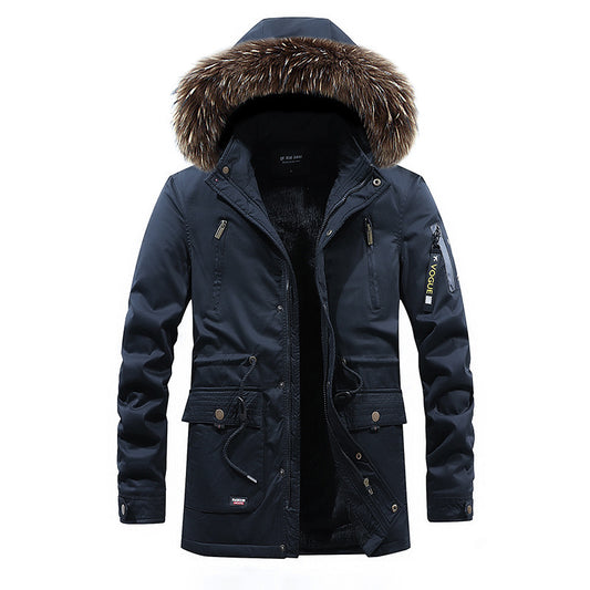 Chaqueta Impermeable Hombre Invierno Corte Slim Acolchada con Capucha Tallas Grandes - Image 2