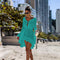 Blusa Protectora de Playa con Encaje Calado y Falda Larga