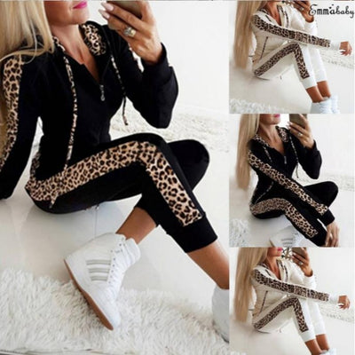 Conjunto de Sudadera y Pantalón Leopardo con Bolsillos y Cierre - Otoño Invierno - Image 8