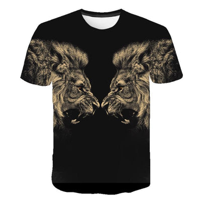 Playera con Estampado 3D de León - Diseño Animal Fashion