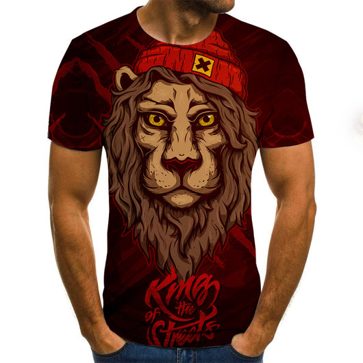 Playera con Estampado 3D de León - Diseño Animal Fashion - Image 3