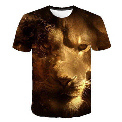 Playera con Estampado 3D de León - Diseño Animal Fashion - Image 8