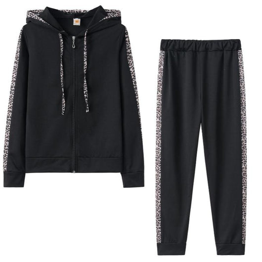 Conjunto de Sudadera y Pantalón Leopardo con Bolsillos y Cierre - Otoño Invierno - Image 3