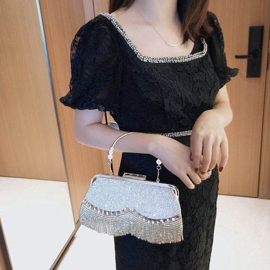 Vestido de Noche Elegante Asimétrico con Bolso Bandolera - Image 5