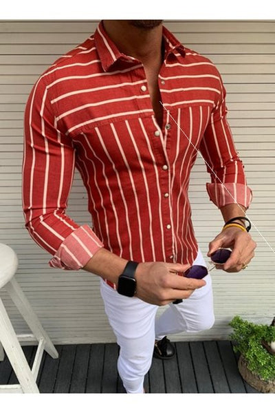 Camisa Slim Fit Elegante de Manga Larga para Hombre - Image 6