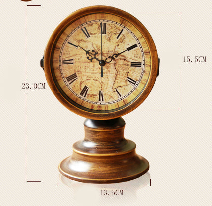 Reloj de Escritorio Doble Cara Estilo Vintage Silencioso para Sala y Oficina - Image 7
