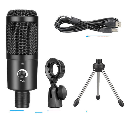 Kit Profissional de Microfone Condensador com Suporte para Computador