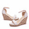 Sandalias Plataforma Cuña Bohemias de Paja