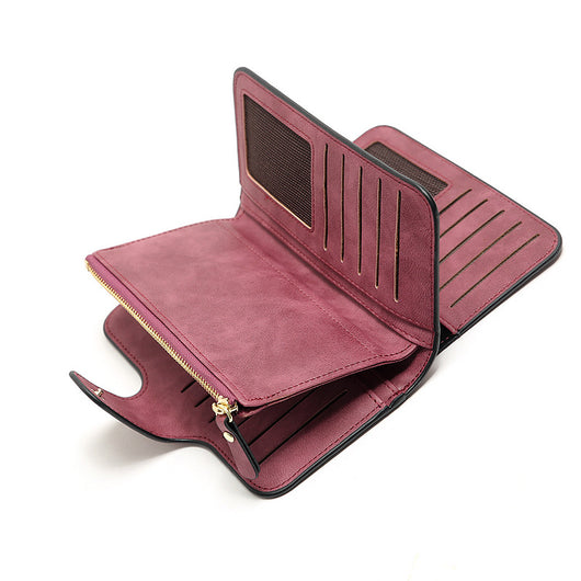 Billetera Compacta Multi-Tarjetas con Cierre de Hebilla Mate - Image 19
