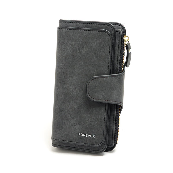 Billetera Compacta Multi-Tarjetas con Cierre de Hebilla Mate