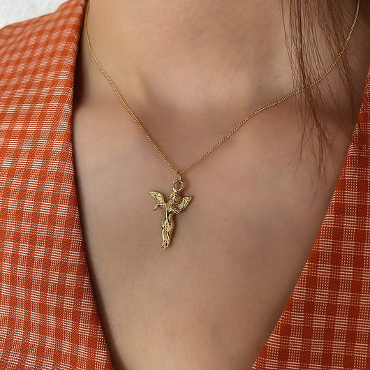 Collar Ángel Retro Minimalista