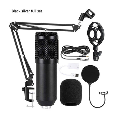 Kit de Micrófono Condensador BM800 con Tarjeta de Sonido V8 para Streaming y Grabación Profesional - Image 6