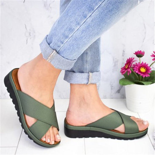 Sandalias Cuña Cruzada Abiertas y Pantuflas de Exterior - Image 12