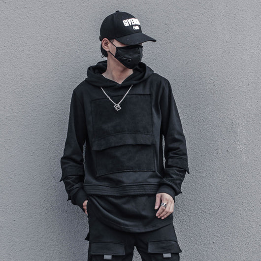Sudadera con Capucha Oversize Retro de Personalidad Oscura para Hombre - Image 15