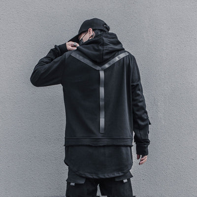Sudadera con Capucha Oversize Retro de Personalidad Oscura para Hombre - Image 10
