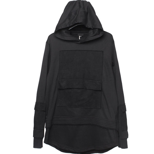 Sudadera con Capucha Oversize Retro de Personalidad Oscura para Hombre