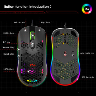 Ratón Gaming RGB con Disipación Térmica y Diseño Perforado - Image 7