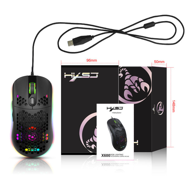 Ratón Gaming RGB con Disipación Térmica y Diseño Perforado