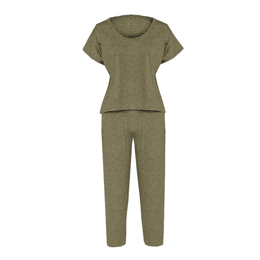 Conjunto Casual de 2 Piezas: Top Corto Manga Corta y Pantalón Capri - Image 8