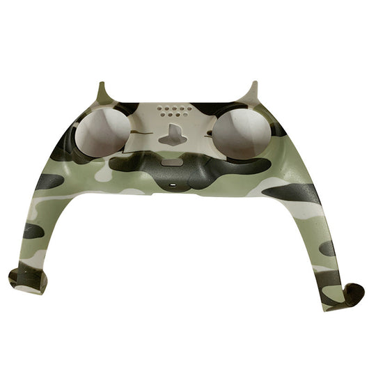 Blue, grey, and white camouflage replacement shell for a PS5 game controller, shown against a white background. - Image 12