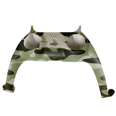 Blue, grey, and white camouflage replacement shell for a PS5 game controller, shown against a white background. - Image 8