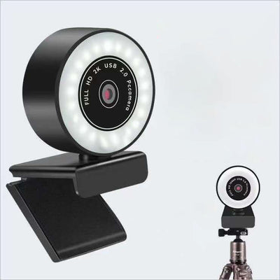 Cámara Web HD con Luz de Relleno para Videoconferencias Profesionales - Image 5