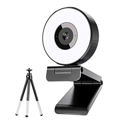 Cámara Web HD con Luz de Relleno para Videoconferencias Profesionales - Image 3