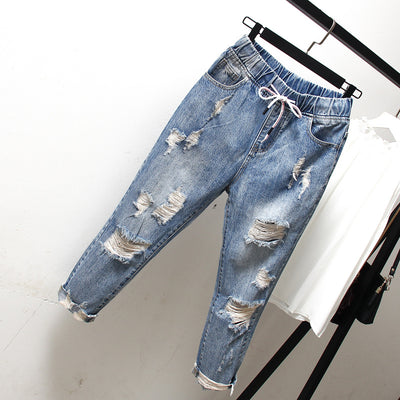 Pantalones Vaqueros Rotos Talla Grande para Mujer - Diseño Holgado y Moderno Talla XXL - Image 15