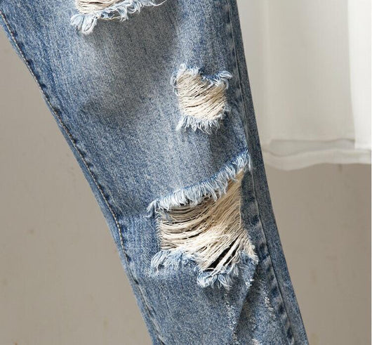 Pantalones Vaqueros Rotos Talla Grande para Mujer - Diseño Holgado y Moderno Talla XXL - Image 12