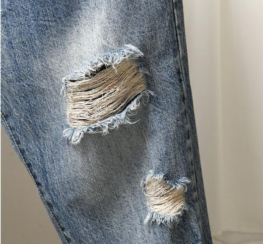 Pantalones Vaqueros Rotos Talla Grande para Mujer - Diseño Holgado y Moderno Talla XXL - Image 2