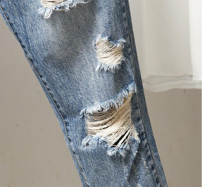 Pantalones Vaqueros Rotos Talla Grande para Mujer - Diseño Holgado y Moderno Talla XXL - Image 3