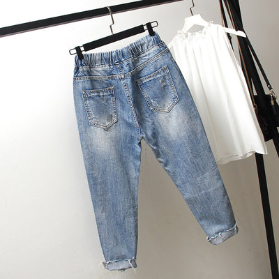 Pantalones Vaqueros Rotos Talla Grande para Mujer - Diseño Holgado y Moderno Talla XXL - Image 6