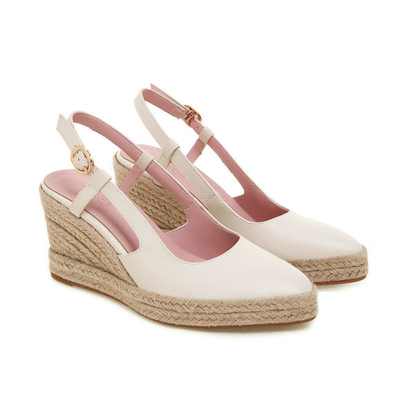 Tacones Altos Plataforma Gruesa Impermeables con Hebilla - Zapatos Elegantes para Mujer