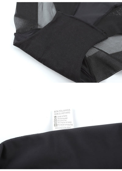 Pantalones Postparto de Cintura Alta con Costuras de Malla - Ropa Interior Respirable Ultrafina - Image 4