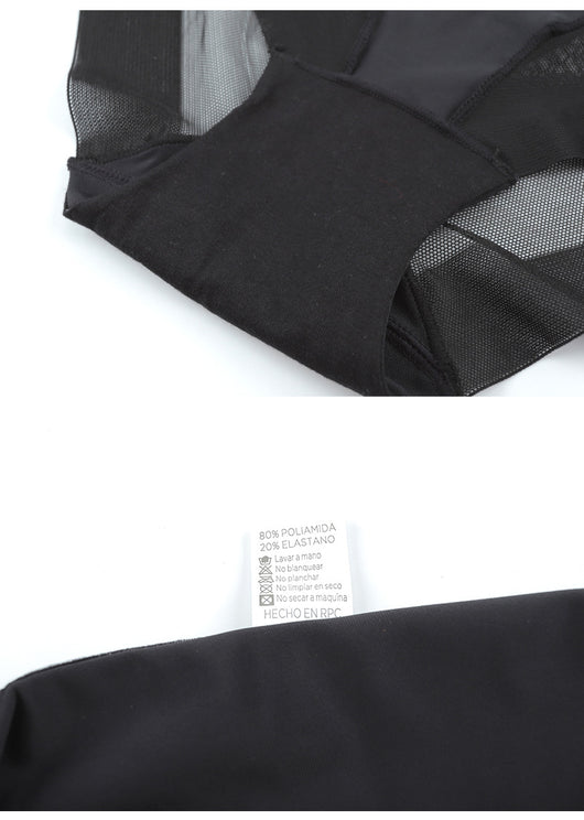 Pantalones Postparto de Cintura Alta con Costuras de Malla - Ropa Interior Respirable Ultrafina - Image 4
