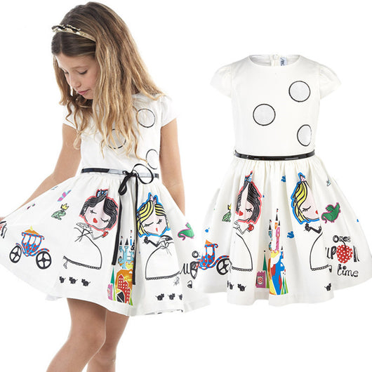 Vestido Princesa Niña Estampado Digital Estilo Coreano - Image 11