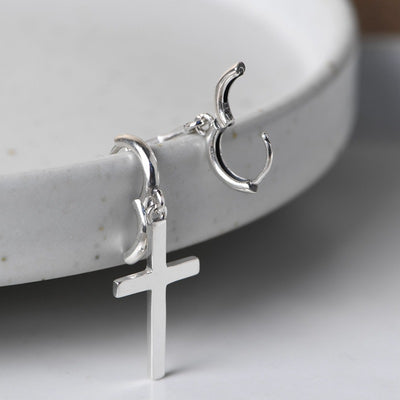 Aretes de Gancho Cruzado para Parejas - Accesorios de Moda Estudiante - Image 10