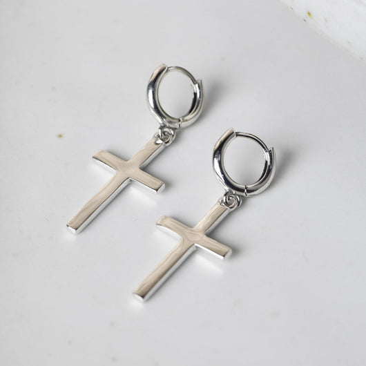Aretes de Gancho Cruzado para Parejas - Accesorios de Moda Estudiante