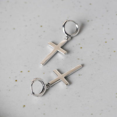 Aretes de Gancho Cruzado para Parejas - Accesorios de Moda Estudiante - Image 3