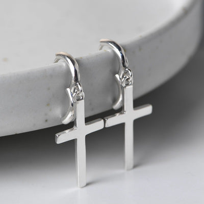 Aretes de Gancho Cruzado para Parejas - Accesorios de Moda Estudiante - Image 2