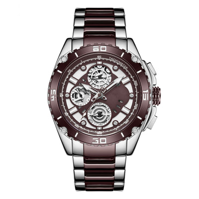 Reloj de Hombre Acero Inoxidable Resistente al Agua con Calendario