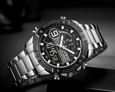 Reloj Deportivo NAVIFORCE Dual Movement - Acero Inoxidable para Hombre - Image 3
