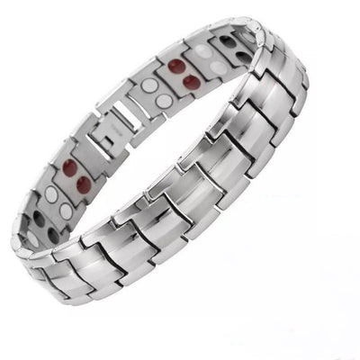 Pulsera Magnética de Aniones Doble Fila 15mm para Hombre - Image 12