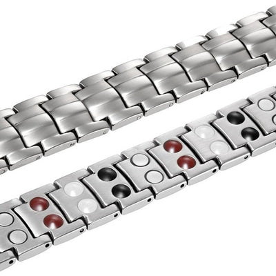 Pulsera Magnética de Aniones Doble Fila 15mm para Hombre - Image 6