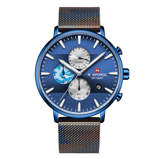 Reloj Deportivo Hombre Malla Camuflaje - Cuarzo Resistente al Agua