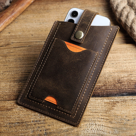 Funda de Cuero Protectora Compatible con iPhone 11, Huawei P30 P40 y Samsung 5.8" - Image 6
