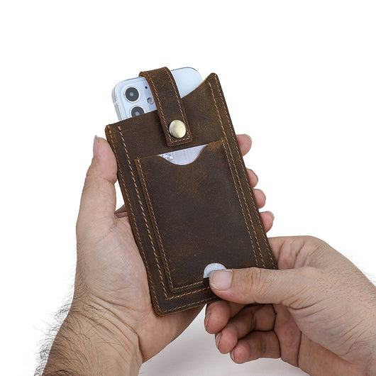 Funda de Cuero Protectora Compatible con iPhone 11, Huawei P30 P40 y Samsung 5.8" - Image 9