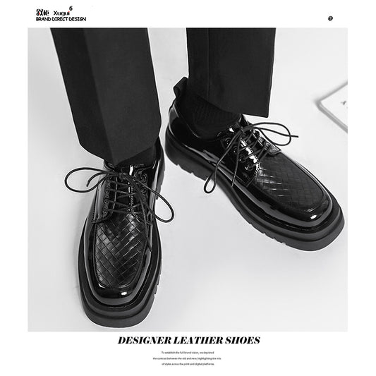 Zapatos de Cuero Japoneses para Hombre - Estilo Retro Verano con Aumenta Altura