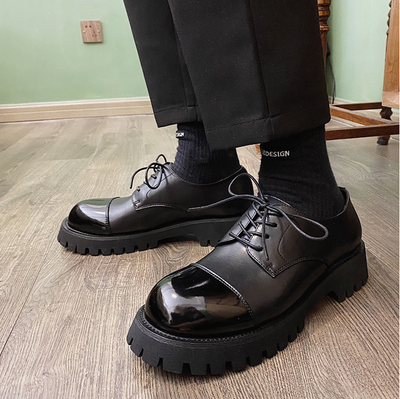 Zapatos de Cuero para Hombre Punta Redonda Estilo Británico Ejecutivo - Image 15